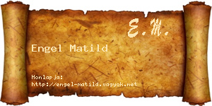 Engel Matild névjegykártya